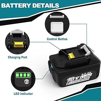 Amazon.com: CHAUNVEN 6.0Ah Battery Replacement for Makita